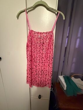 Free People Pink Sequin Mini Dress
